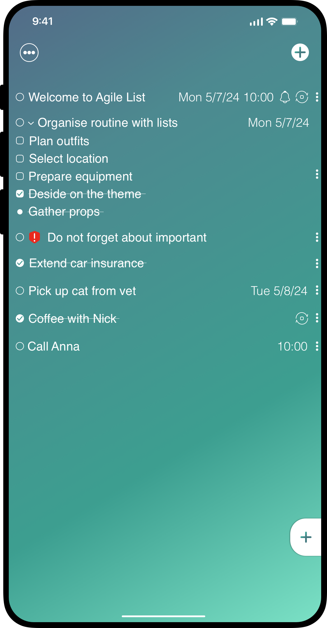 Agile list
